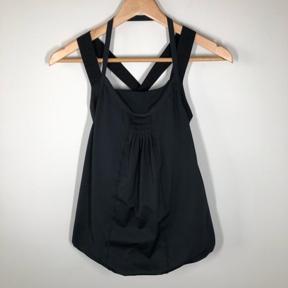 Lululemon Black Awareness Tank Bubble Hem Size 4 - Picture 1 of 8
